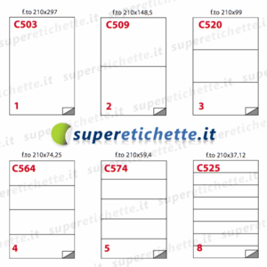 Formati etichette A4